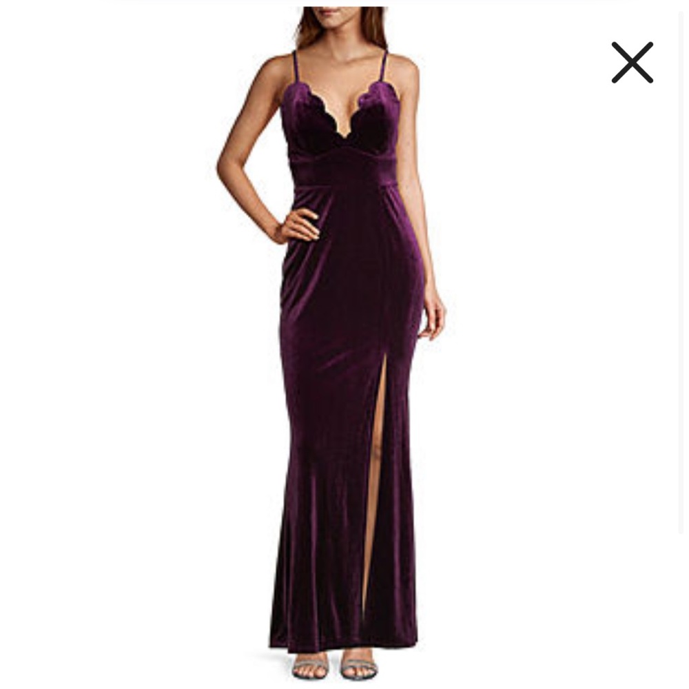 NWT Dark plum velour dress